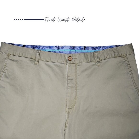 KHAKI / BEIGE FLAT FRONT TOMMY BAHAMA SHORT FOR MEN SIZE 40 - Picture 5 of 9